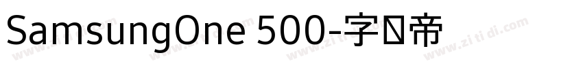 SamsungOne 500字体转换